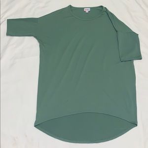 LulaRoe green Irma shirt